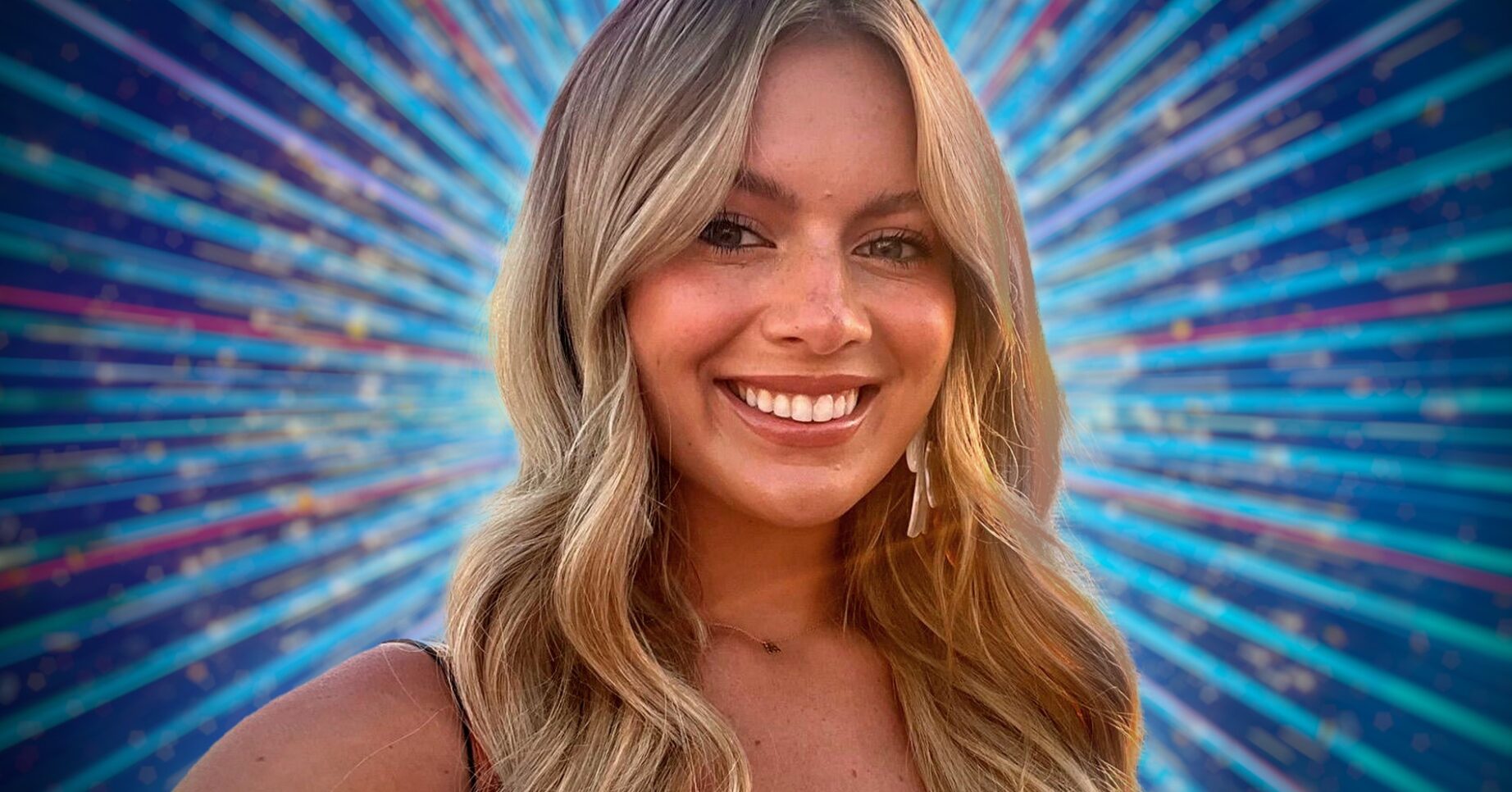 Tasha Ghouri smiling in Strictly 2024 promo pic