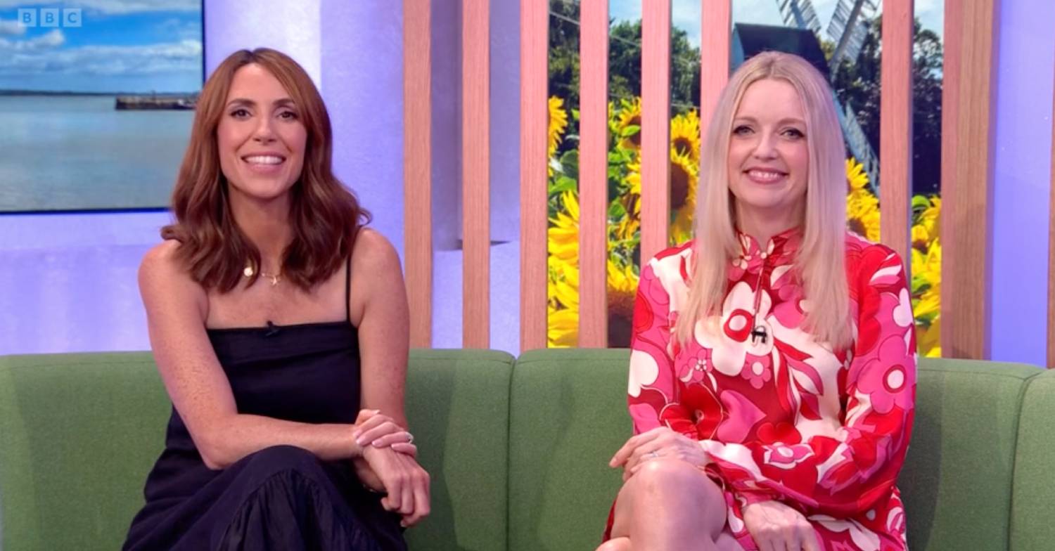 Lauren Laverne sits alongside Alex Jones