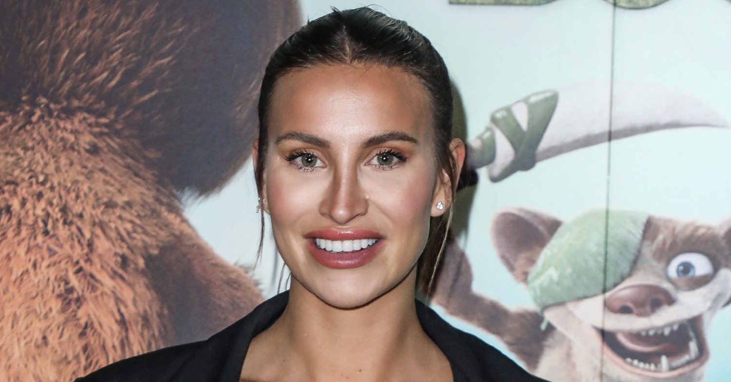 Ferne McCann smiling at movie premiere
