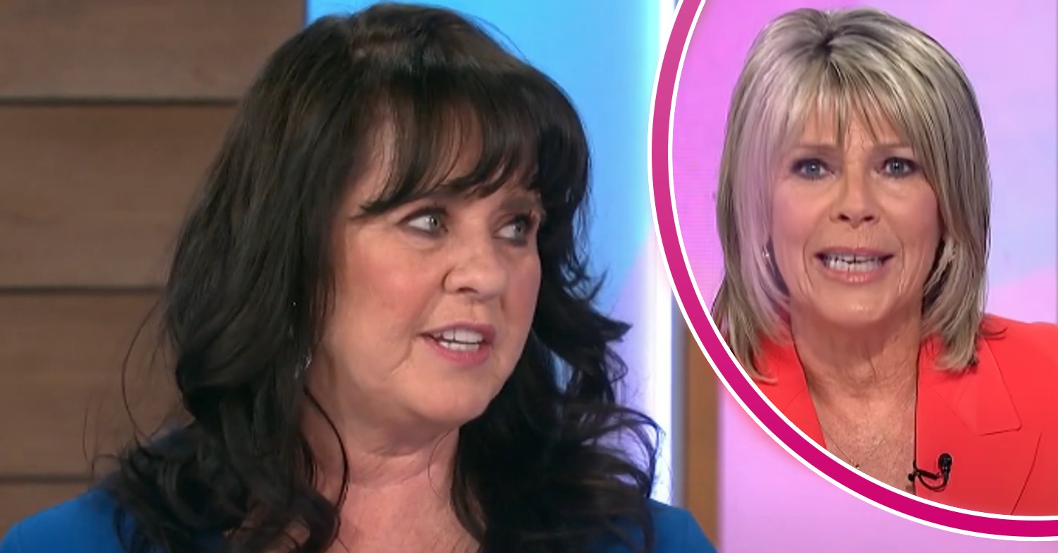 Coleen Nolan and Ruth Langsford both talking on Loose Women in ED composite