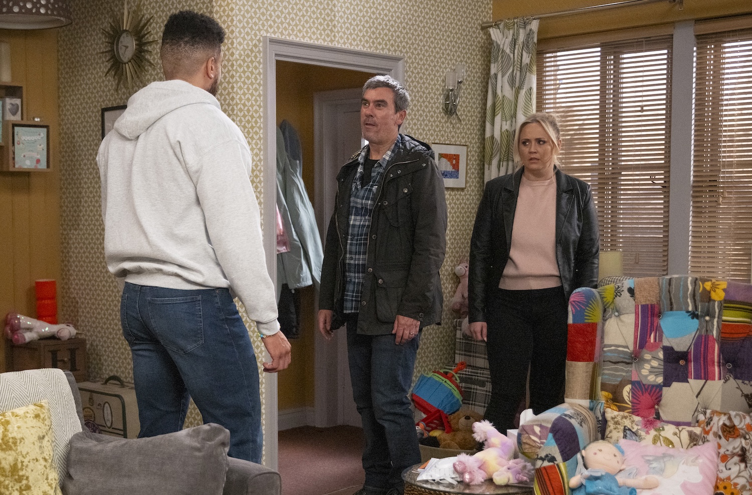 Cain and Nate argue on Emmerdale