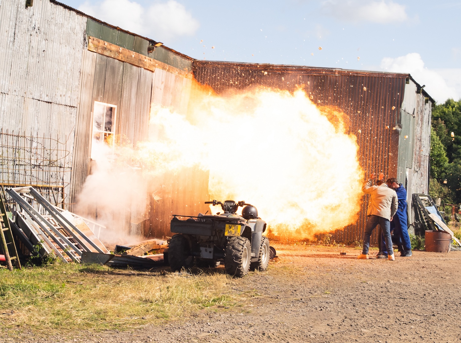 The exploding barn on Emmerdale