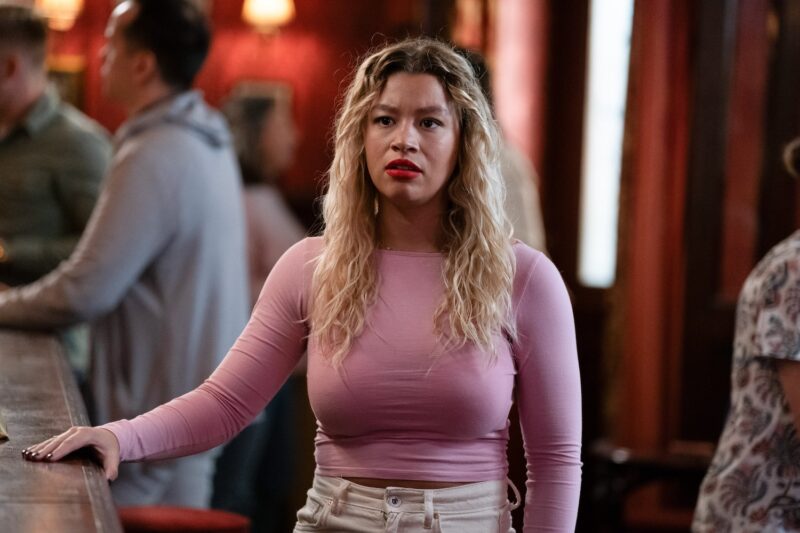 Anna looking shocked on EastEnders