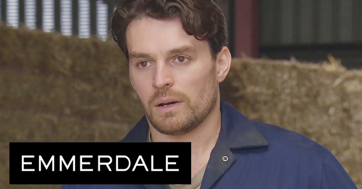 Emmerdale's Mack, the Emmerdale logo