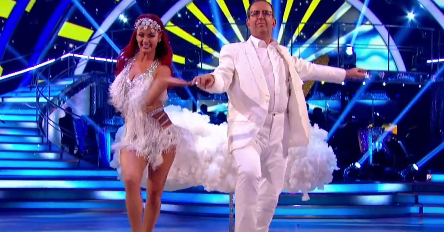 Richard Coles and Dianne Buswell dancing on Strictly