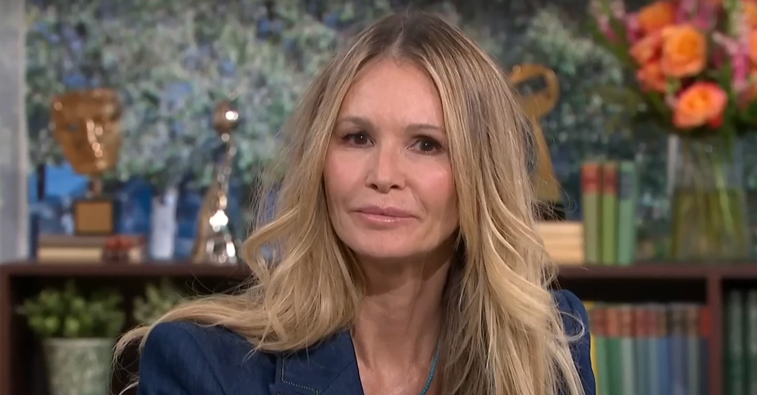 Elle Macpherson looking at the camera on This Morning