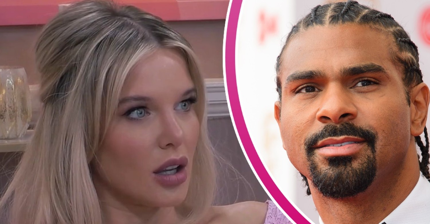 Helen Flanagan with shocked expression beside David Haye