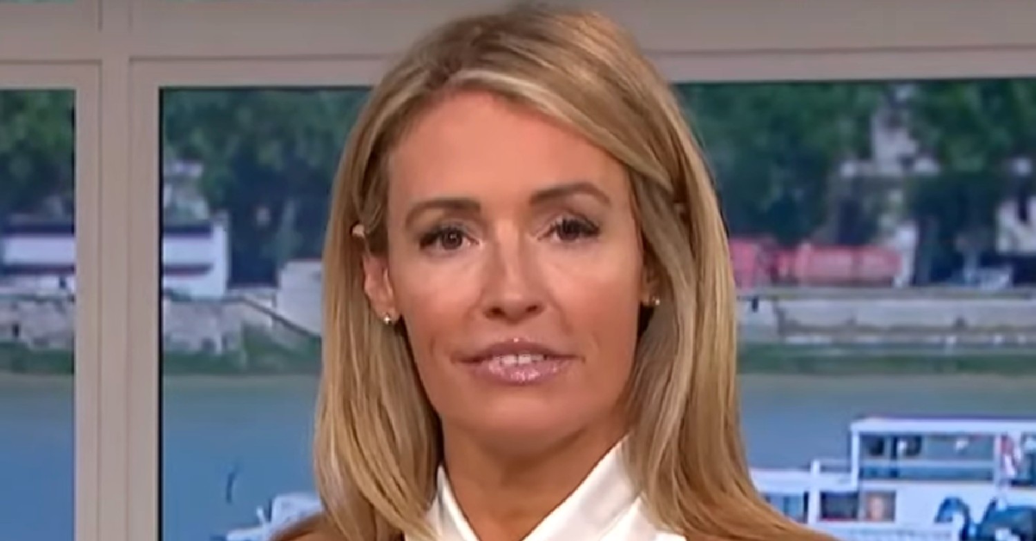 Cat Deeley frowning on This Morning