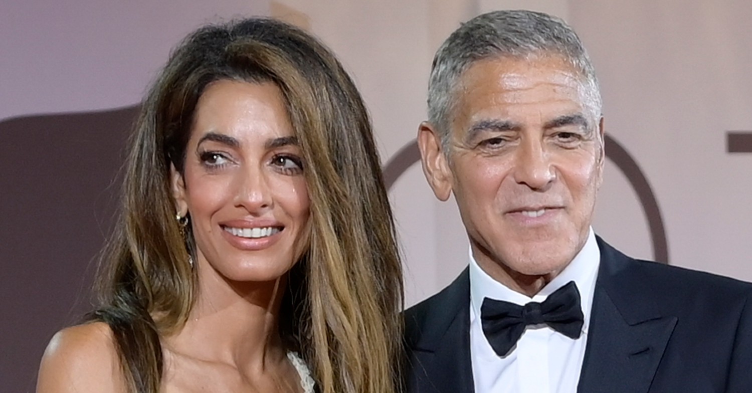 Amal and George Clooney smiling