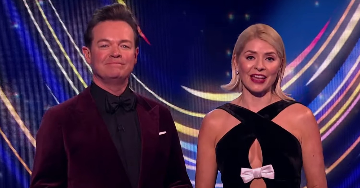 Stephen Mulhern and Holly Willoughby hosting Dancing On Ice