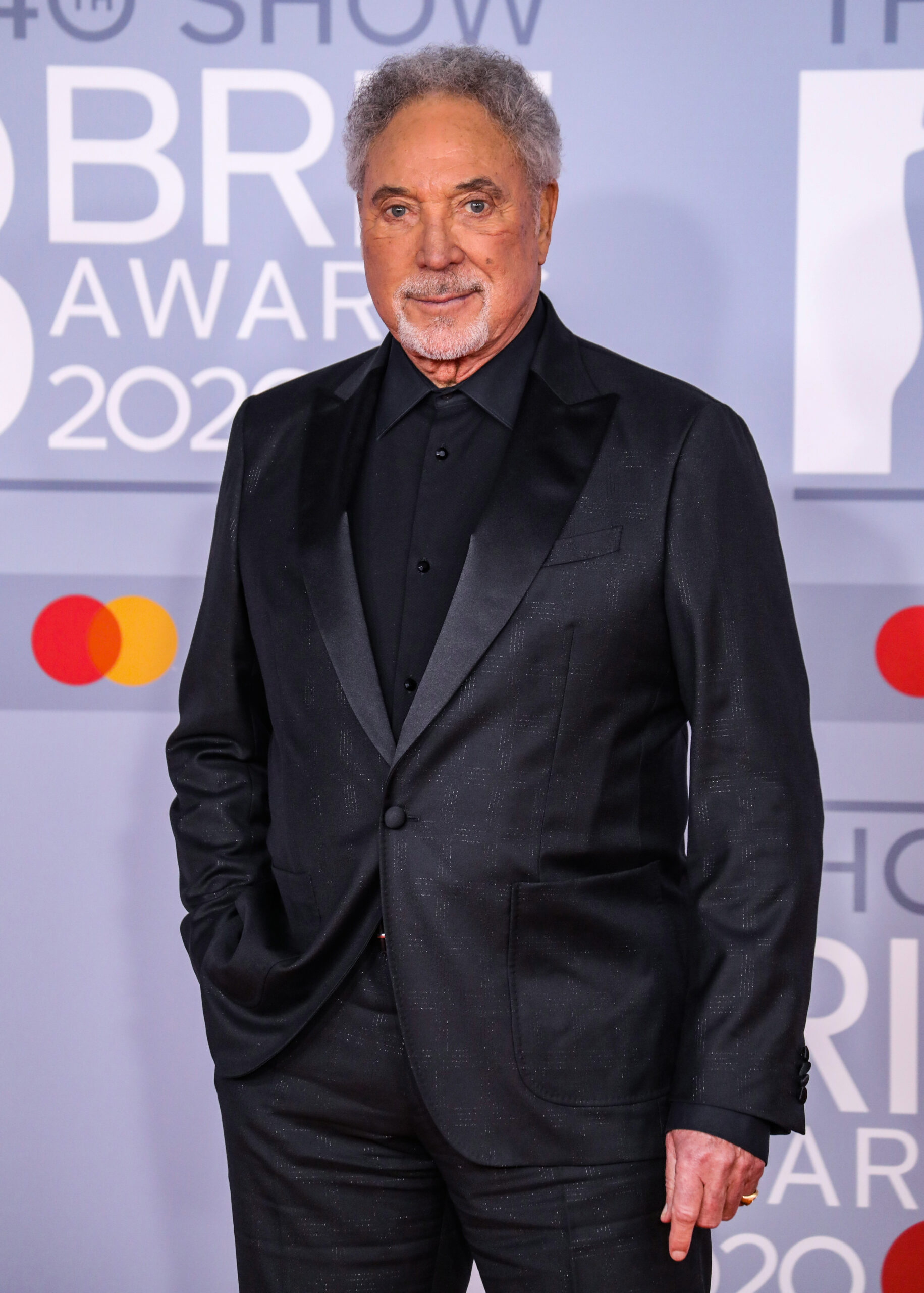Tom Jones on the red carpet