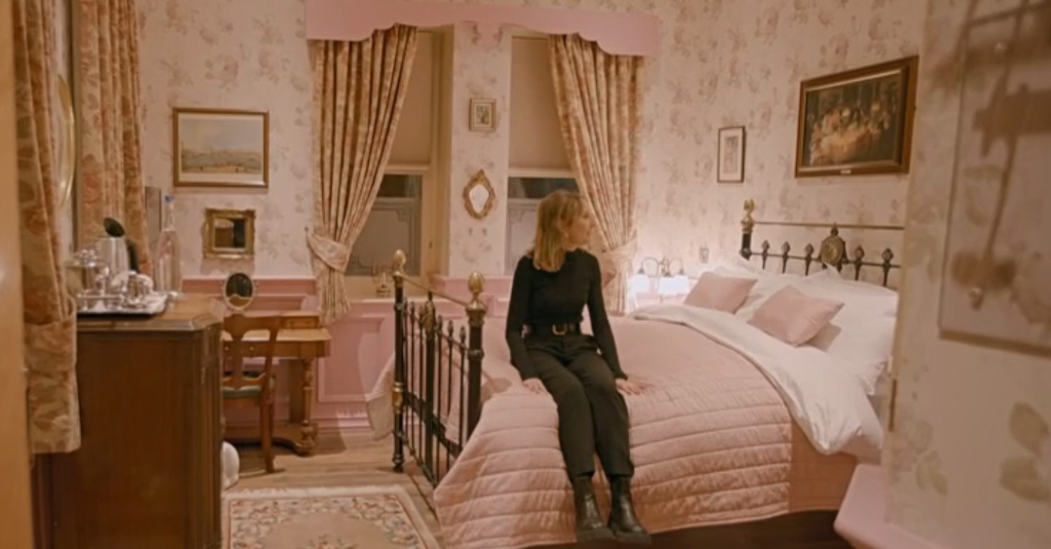 Rose Ayling-Ellis sat in bedroom on Who Do You Think You Are?