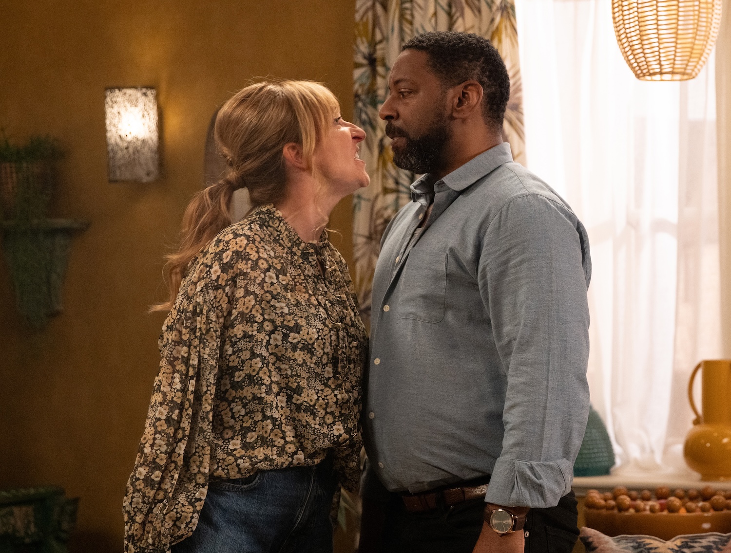 Laurel and Charles argue on Emmerdale