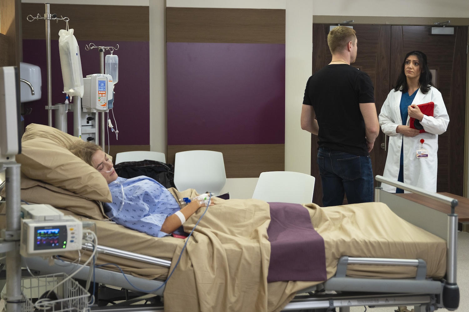 Daniel is at the hospital with Bethany