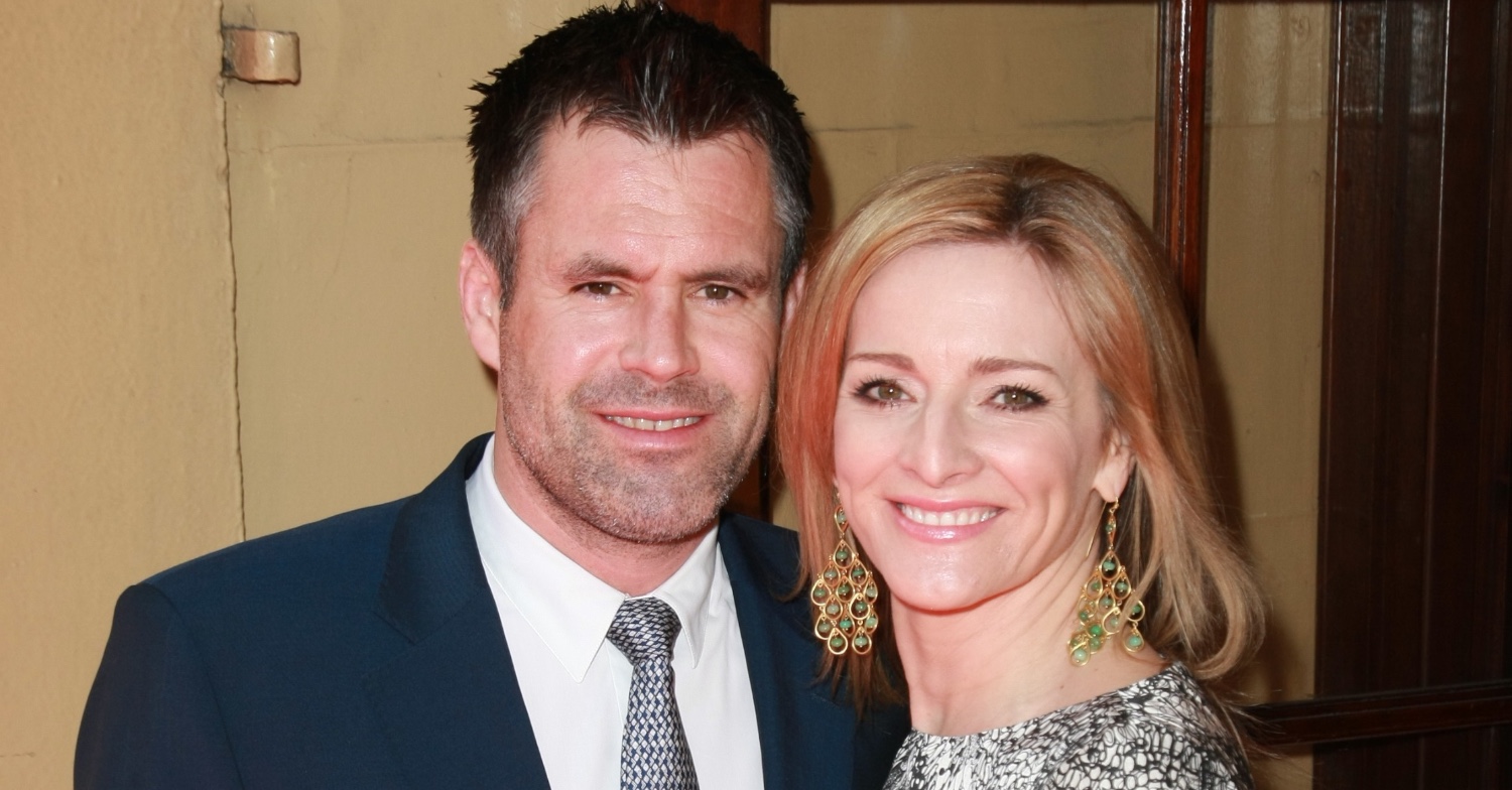 Kenny and Gabby Logan smiling on the red carpet