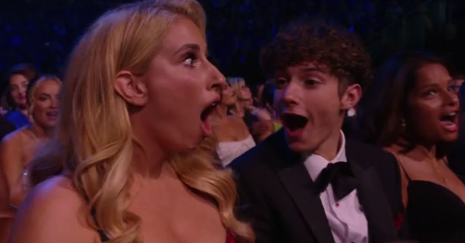 Stacey Solomon and Zachary at the NTAs
