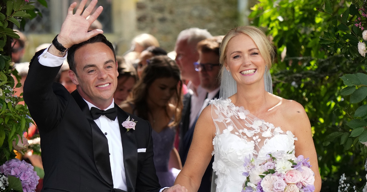 Ant McPartlin and his wife Anne-Marie on their wedding day