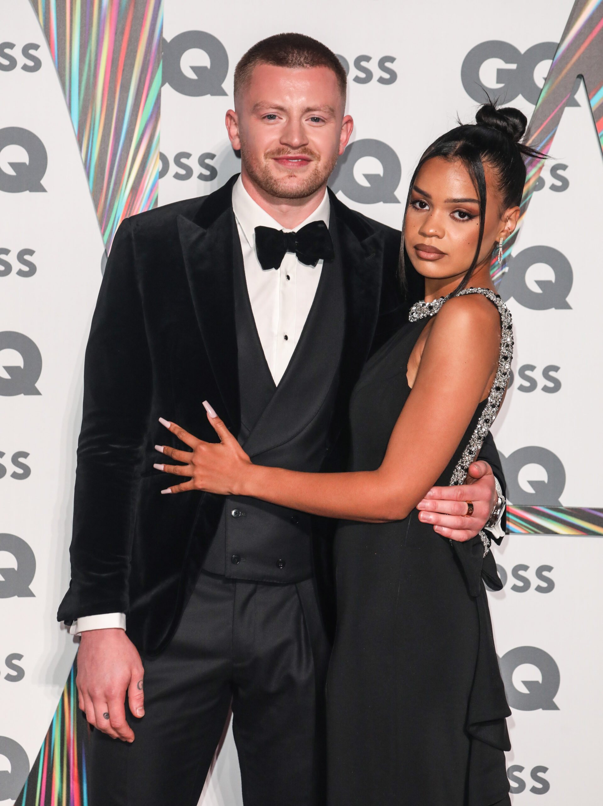 Eirianedd Munro and Adam Peaty on the red carpet