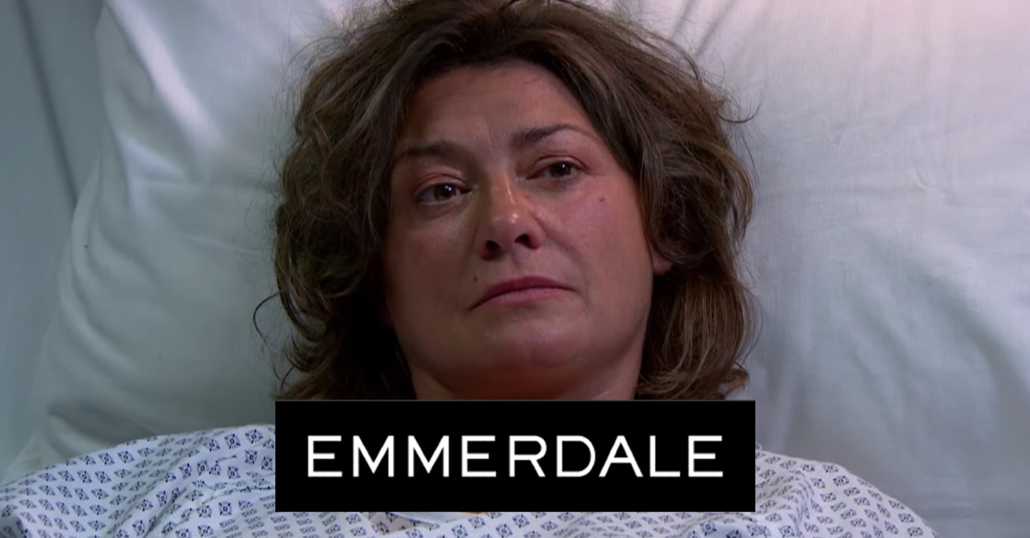 Emmerdale logo with Moira
