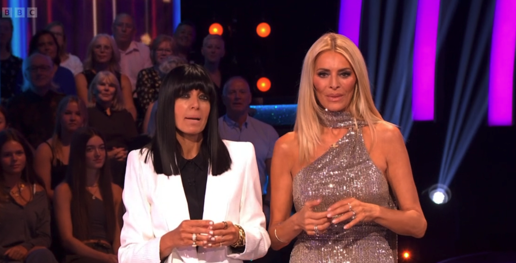 Claudia Winkleman and Tess Daly on the Strictly launch show
