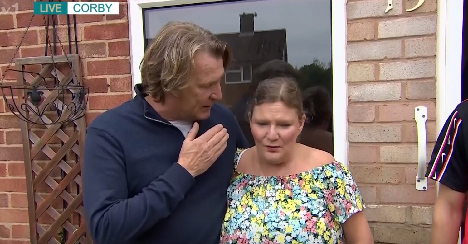 David Domoney embracing This Morning guest Rebecca today