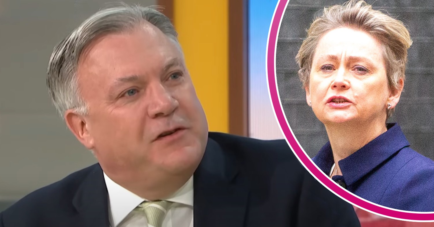 Ed Balls on GMB and wife Yvette Cooper outside Downing Street