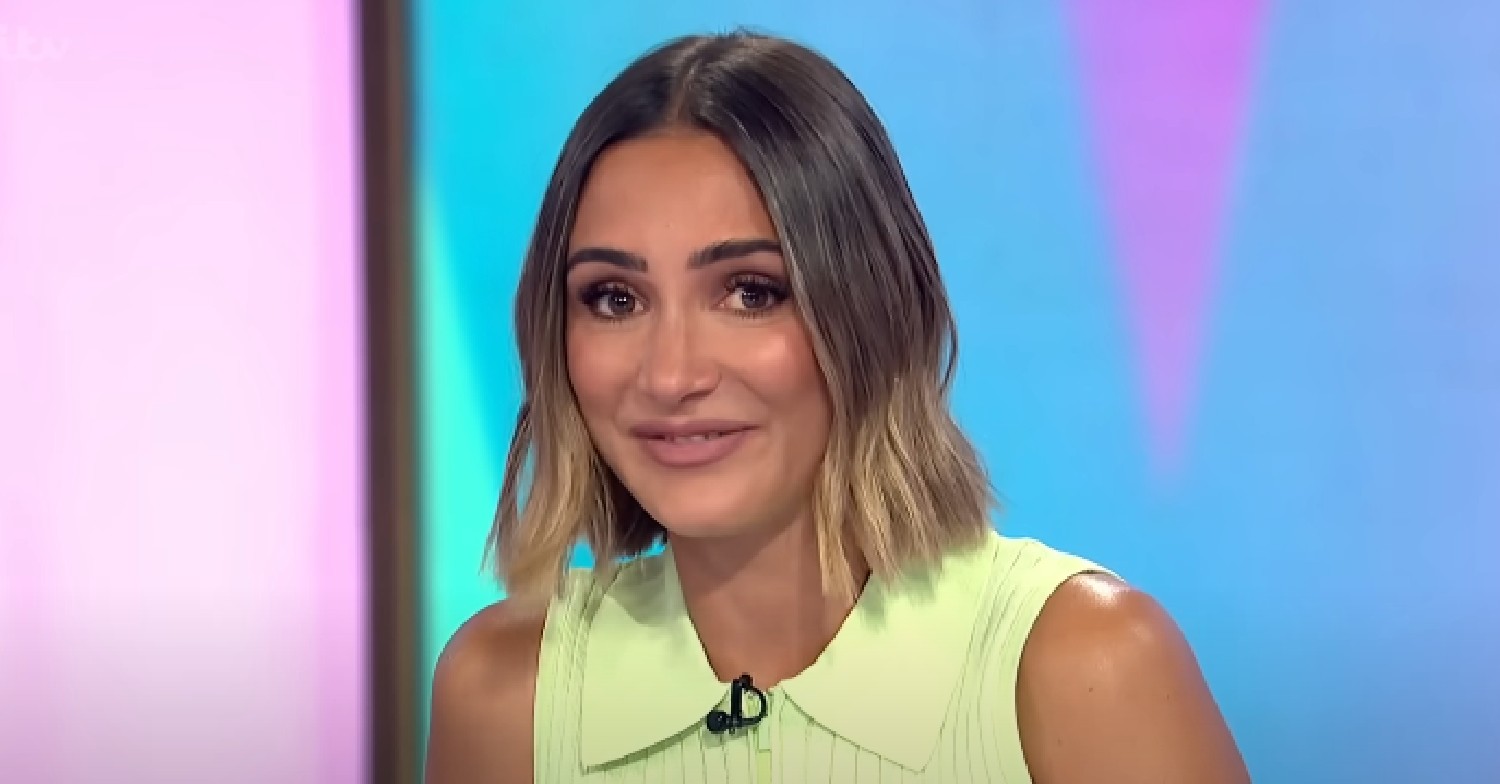 Frankie Bridge smiling on Loose Women