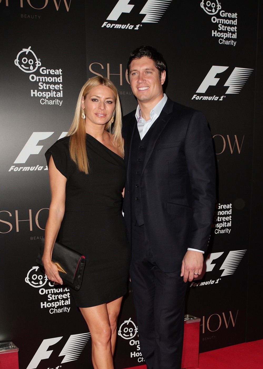 Tess Daly and Vernon posing