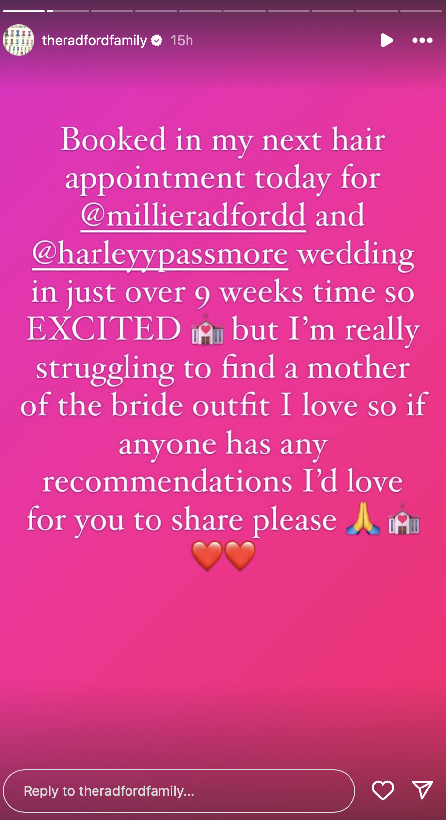 Sue Radford asked her fans for help