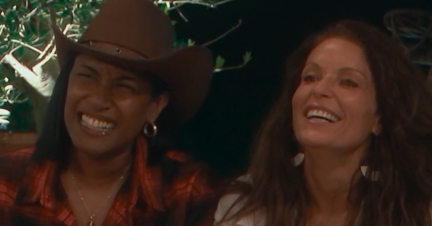 Jenny and Steph smiling on My Mum Your Dad