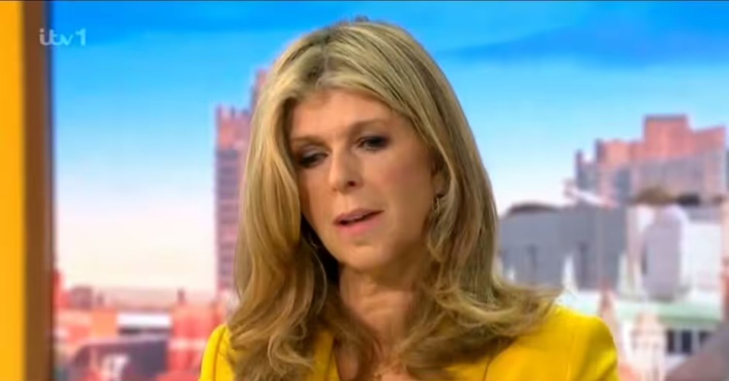 Kate Garraway looking down