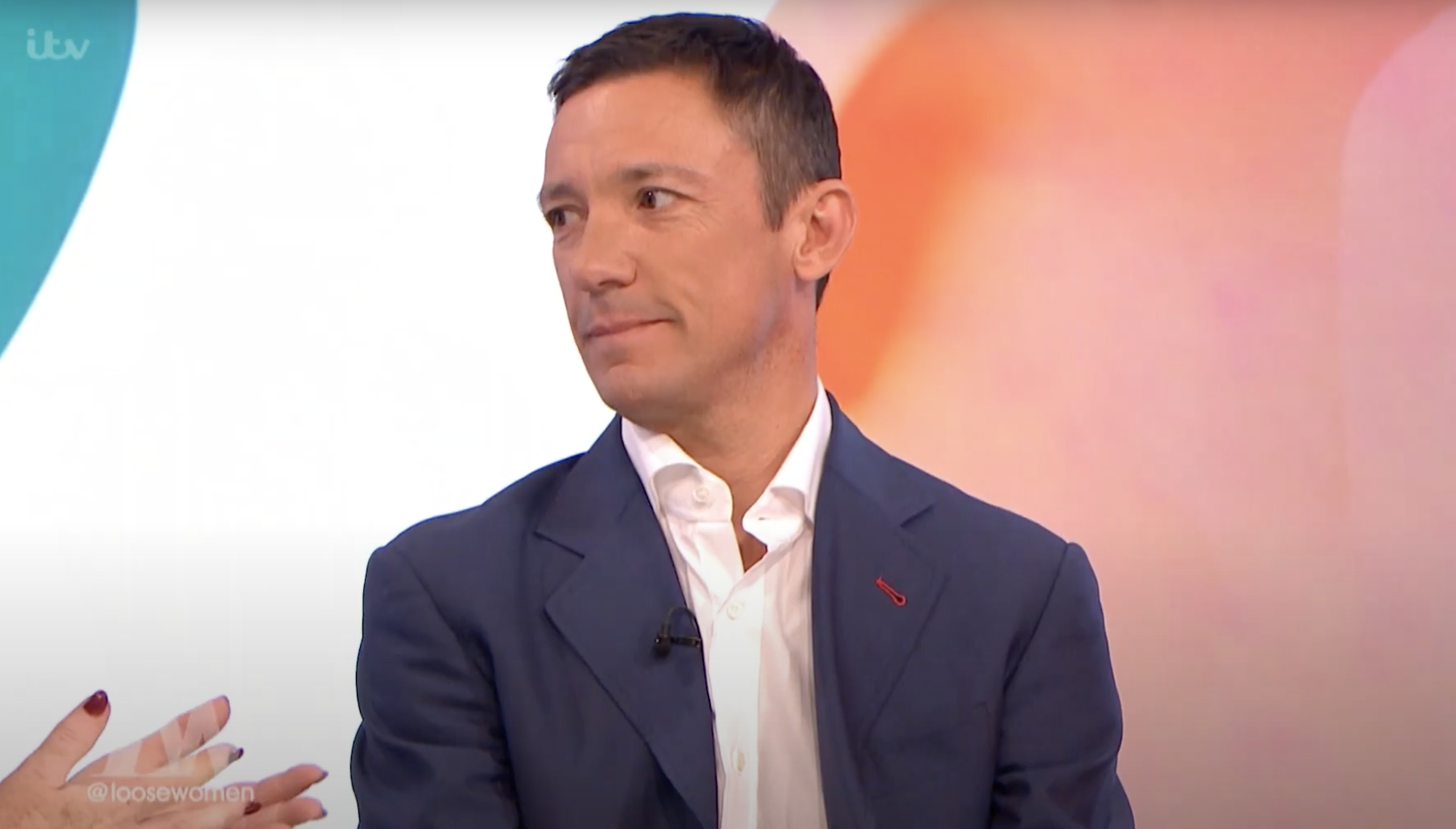 I'm A Celebrity star Frankie Dettori smiling on Loose Women