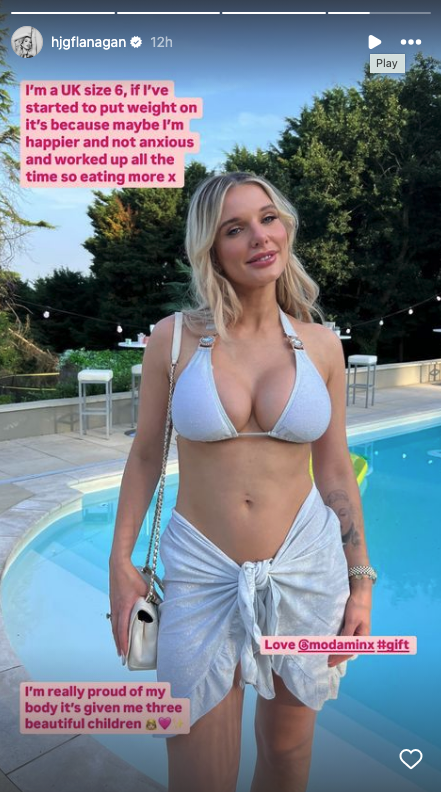 Helen Flanagan in a white bikini