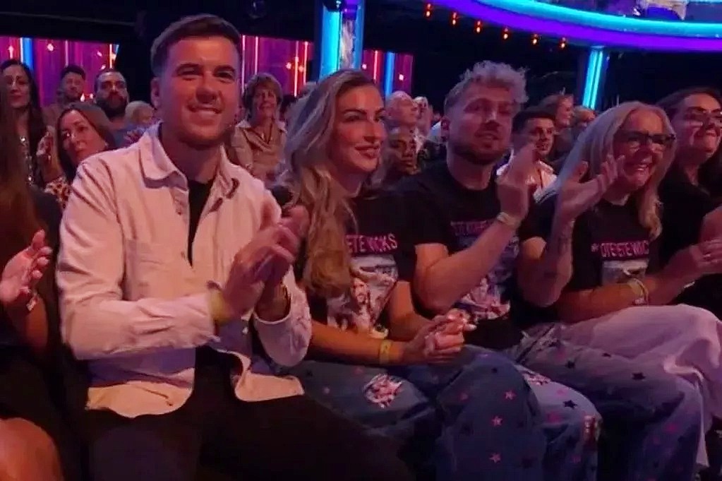 Zara McDermott in the audience of Strictly Come Dancing