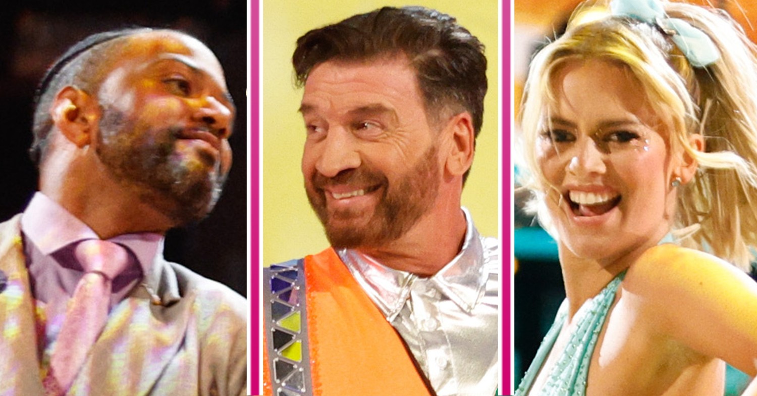 JB Gill, Nick Knowles and Tasha Ghouri dancing on Strictly