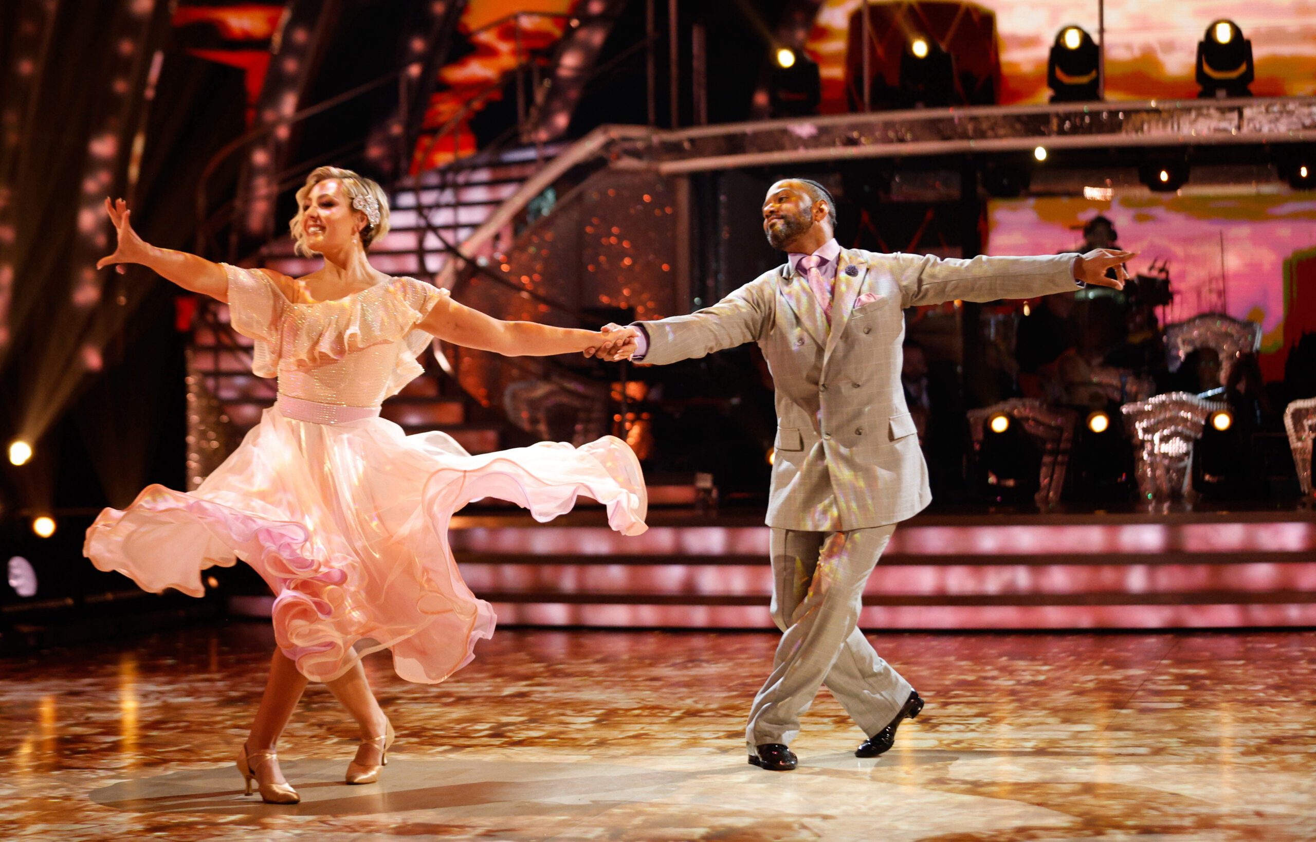 Amy Dowden dancing with JB Gill on Strictly Come Dancing