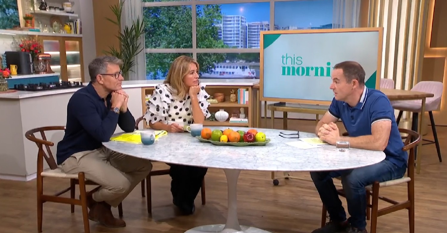 Ben Shephard and Cat Deeley speaking to Martin Lewis on This Morning