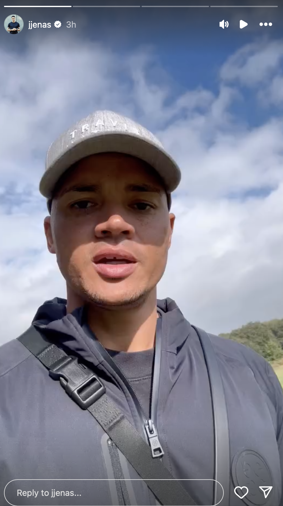 Jermaine Jenas speaking to the camera in Instagram Stories