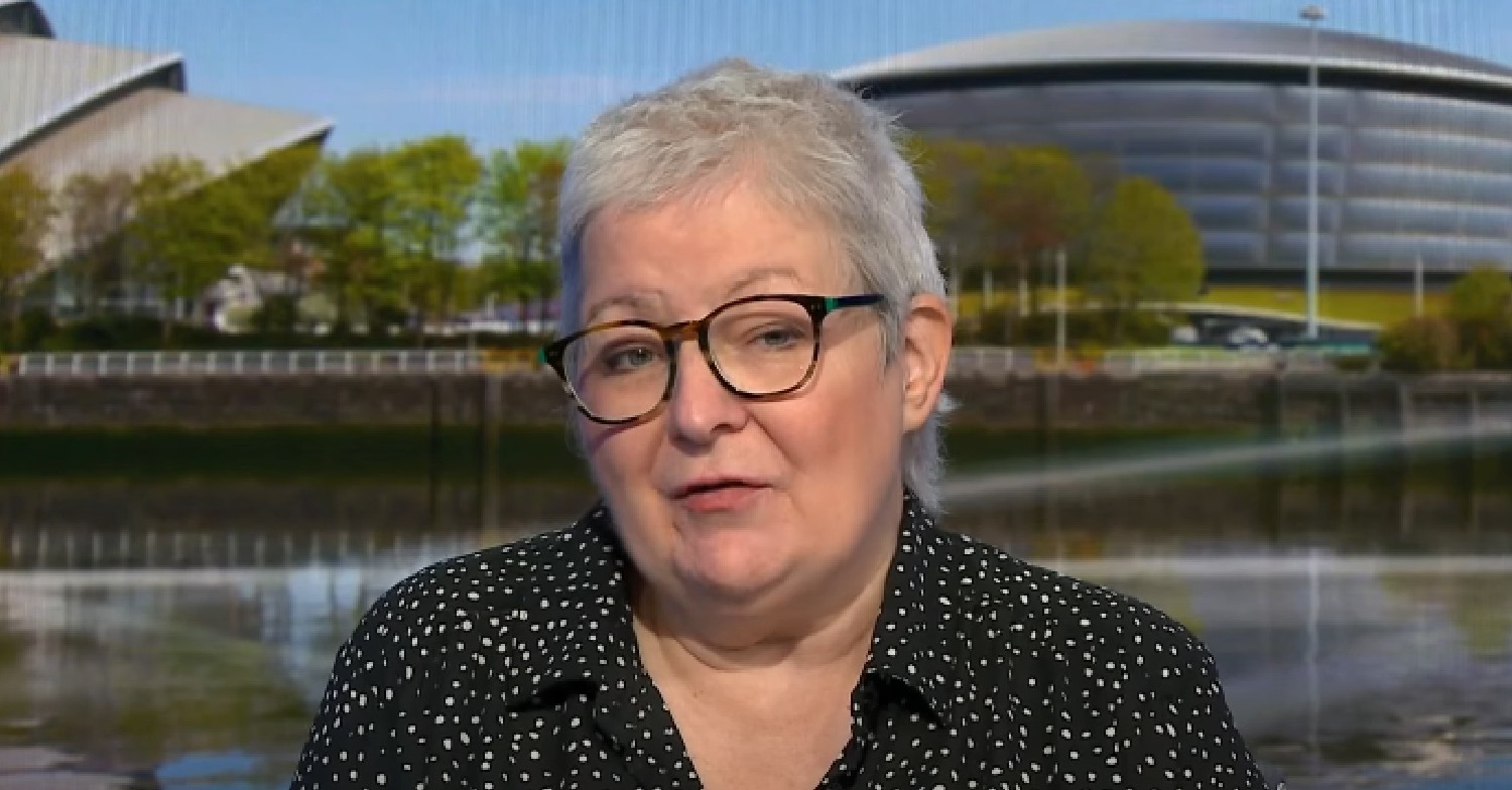 Janey Godley speaking on Lorraine