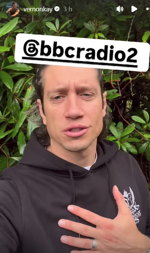Vernon Kay speaking in an Instagram video