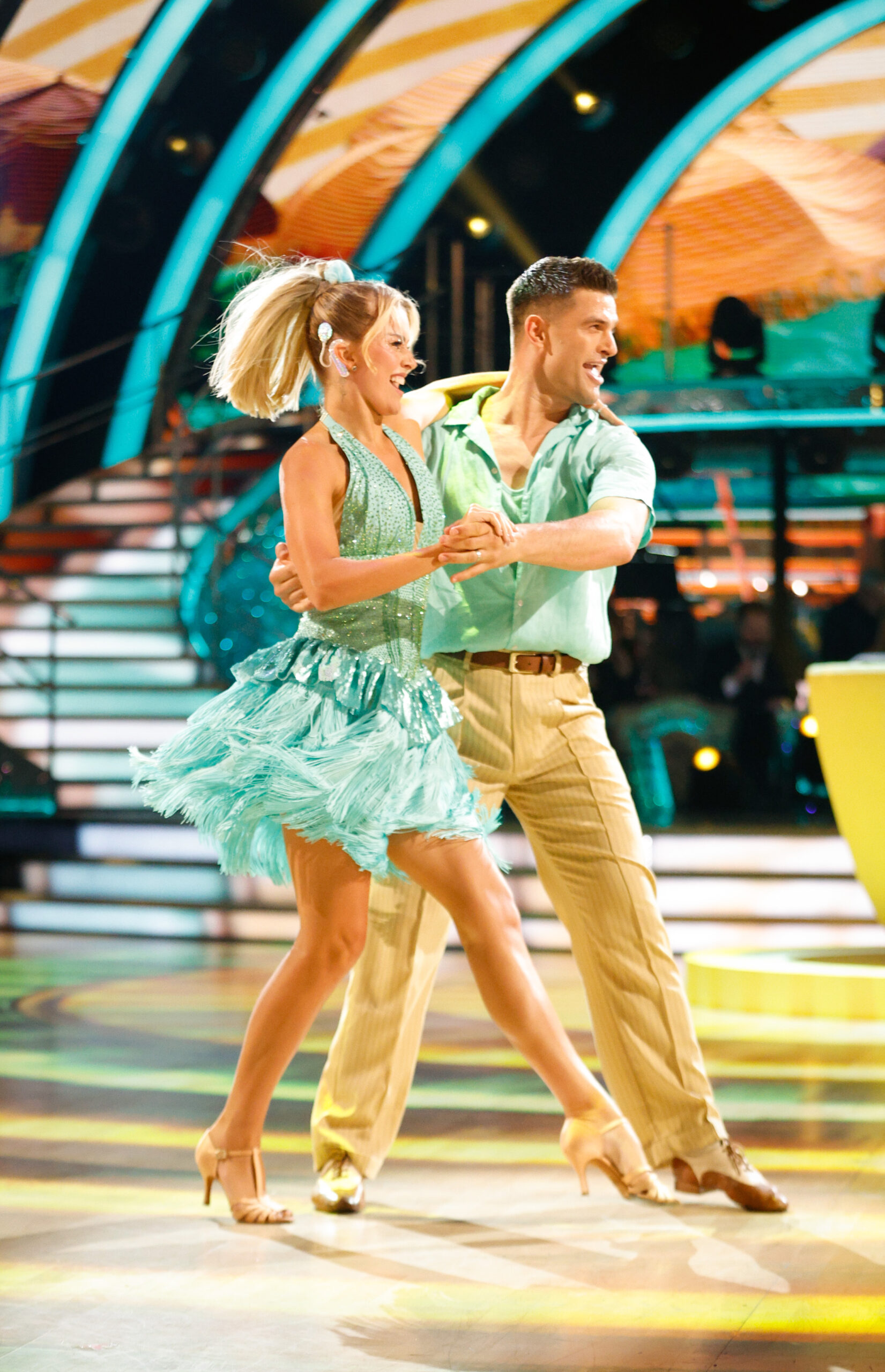 Tasha Ghouri dancing on Strictly with Aljaz Skorjanec