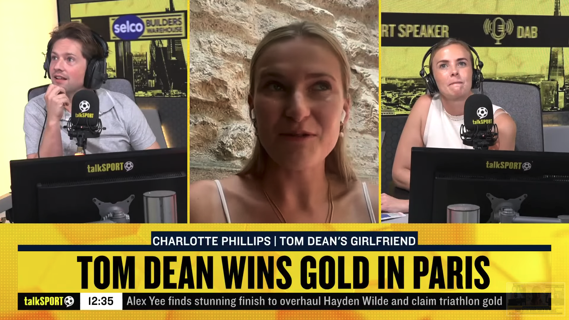 Tom Dean's girlfriend on Talk Sport