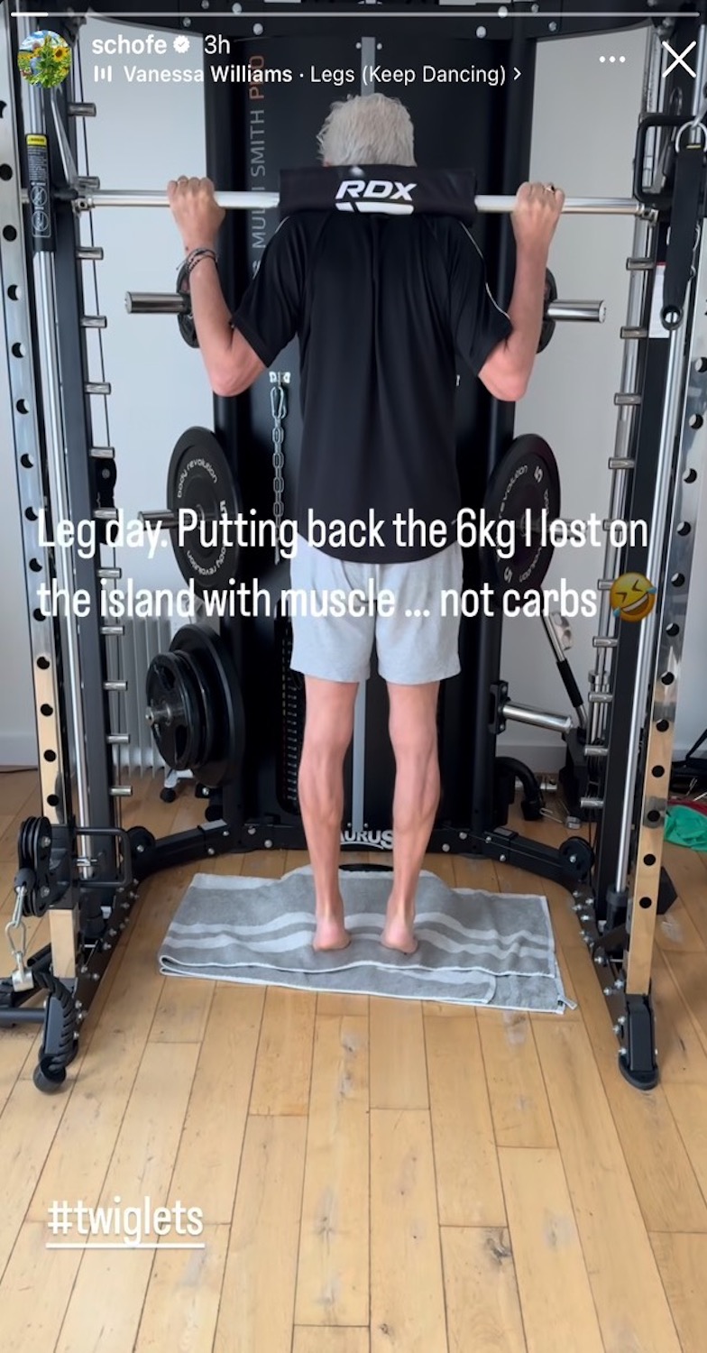 Phillip Schofield in the gym