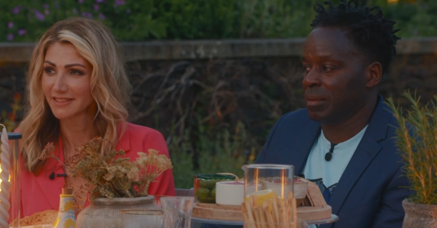 Vicky and David sat at the dinner table on My Mum, Your Dad