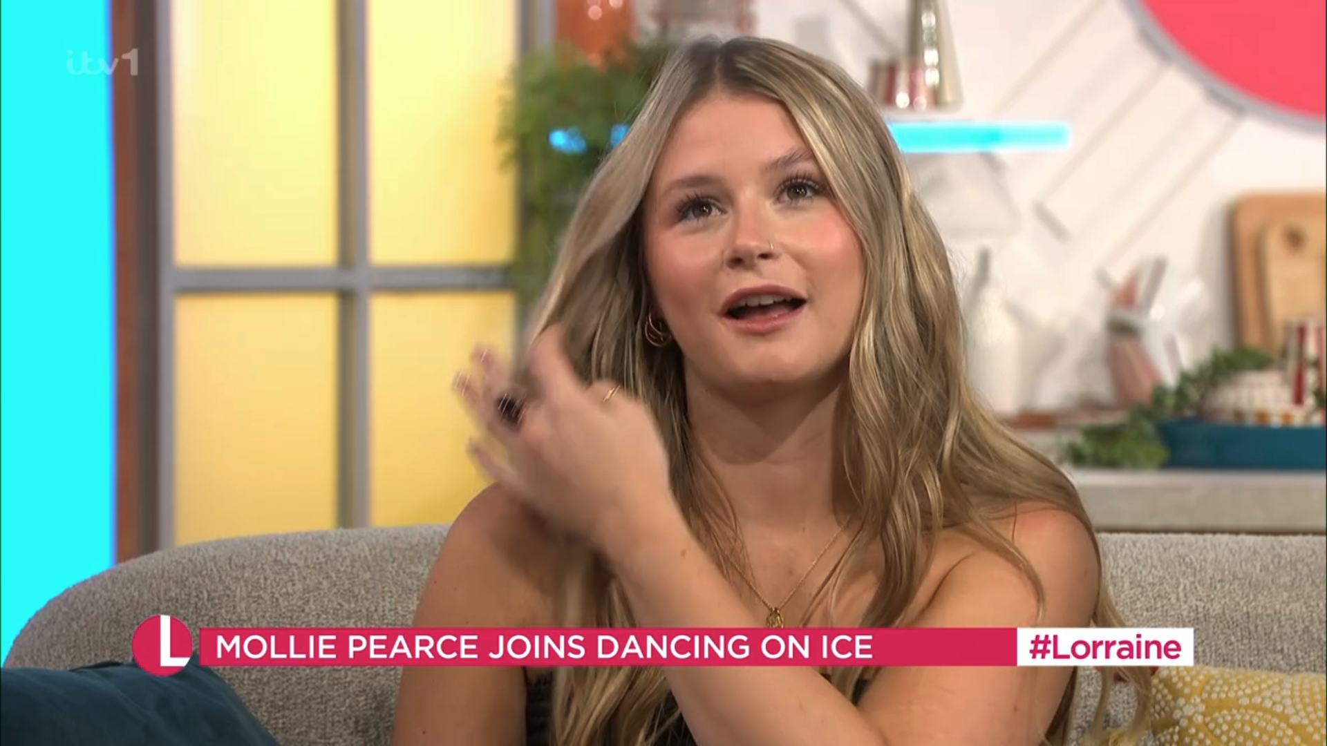 Mollie Pearce on Lorraine speaking about Dancing on Ice