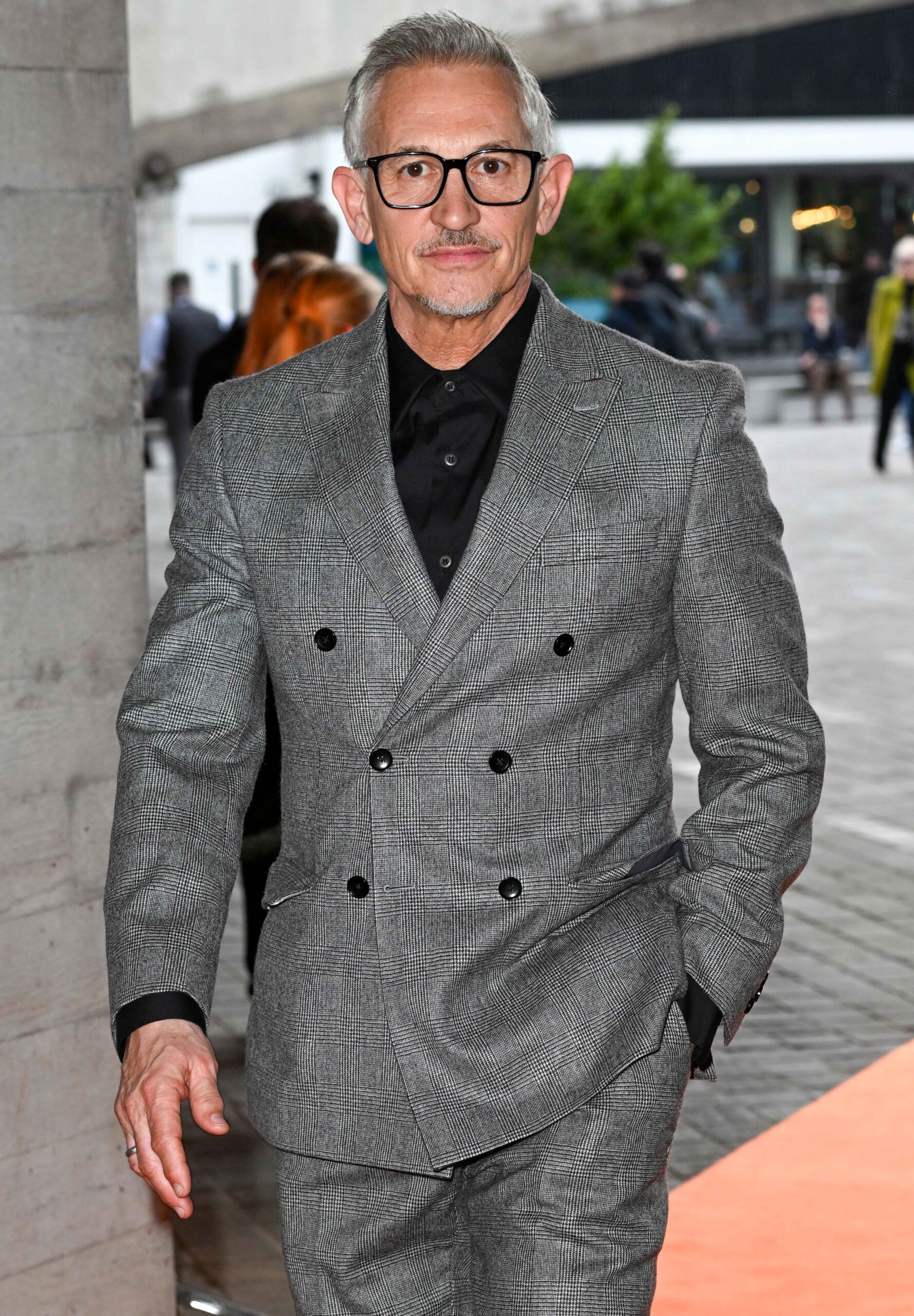 Gary Lineker in grey suit at event