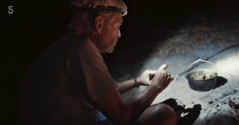 Phillip Schofield eating on Cast Away