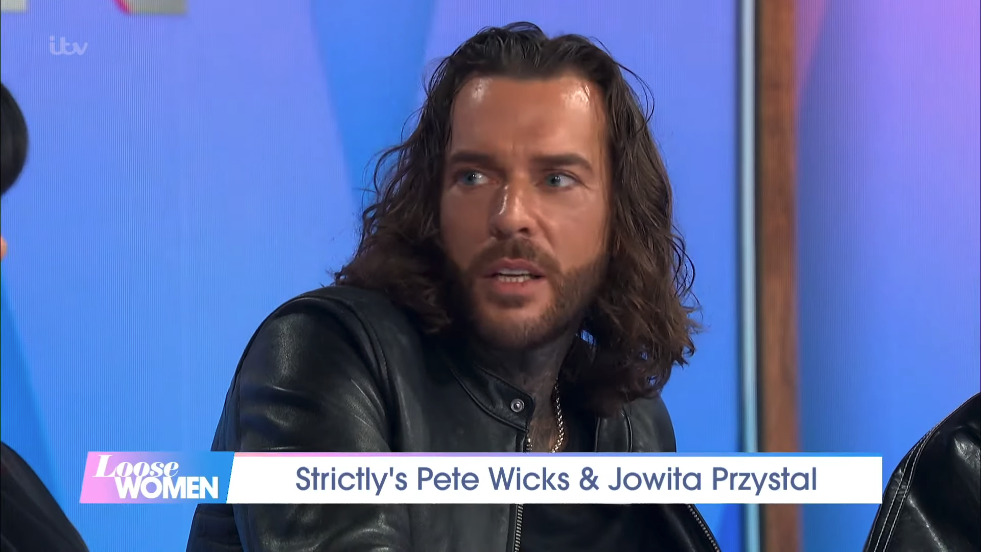 Strictly star Pete Wicks speaking on Loose Women