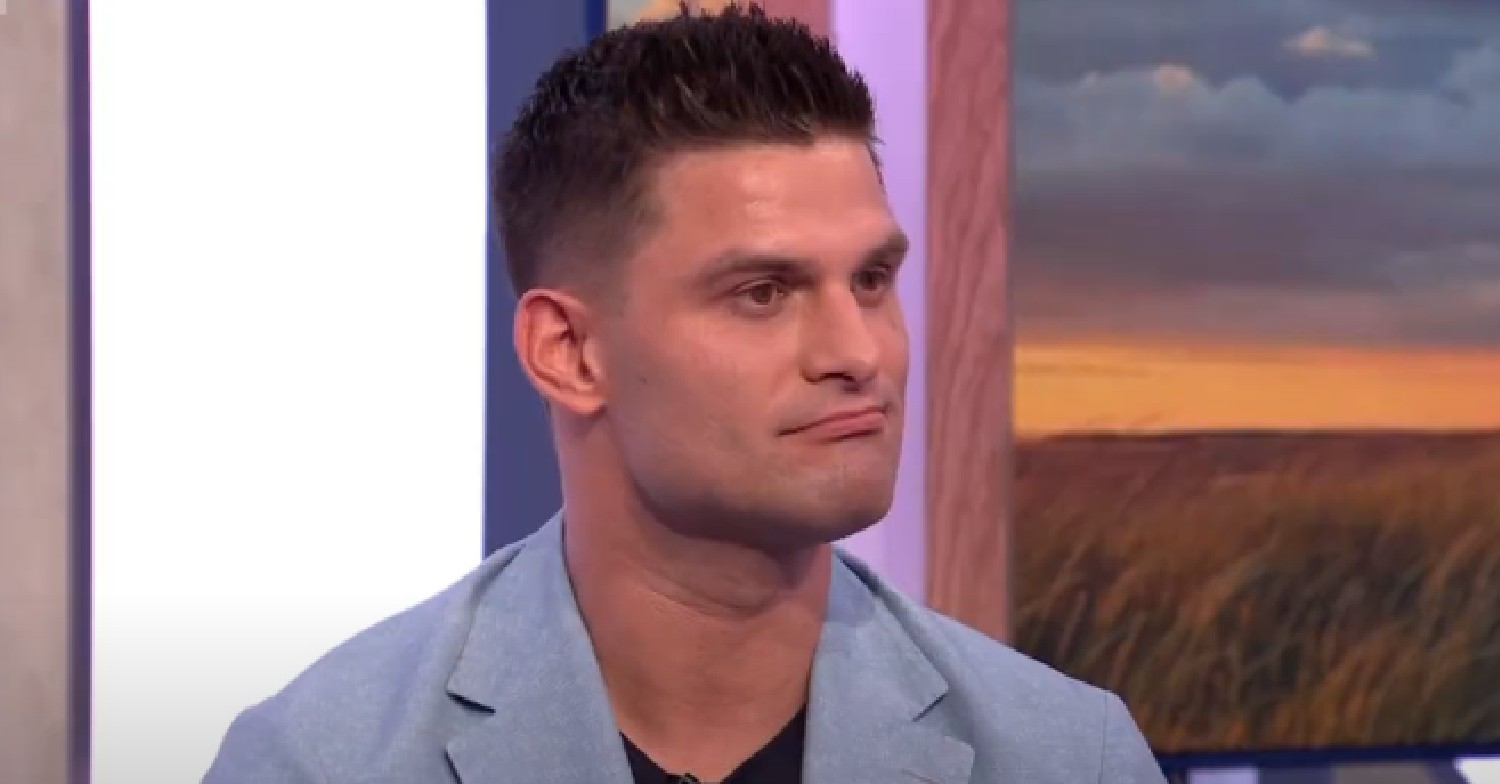 Aljaz Skorjanec looks downcast on The One Show