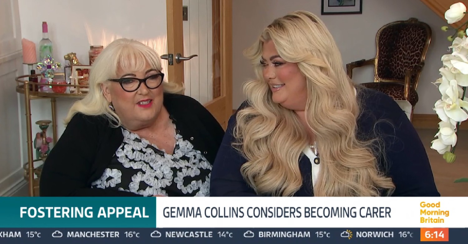Gemma Collins smiling at her mum on GMB